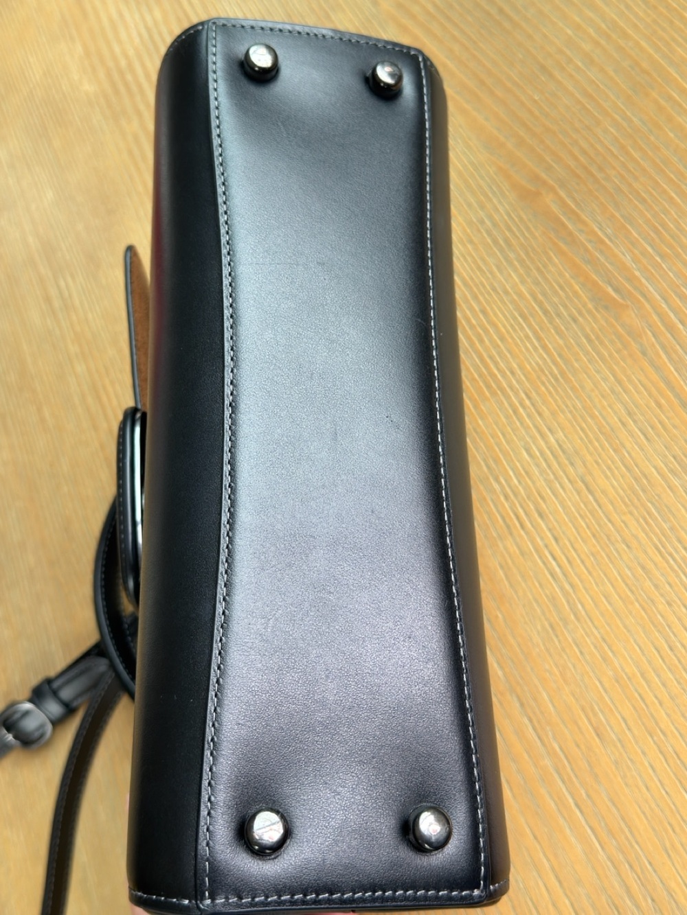 Coach Eliza Black Leather Top-Handle Crossbody Bag - Picture 6 of 15